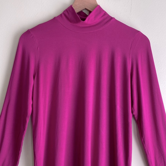 Eileen Fisher Mock Neck Tunic Top - Picture 2 of 5